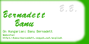 bernadett banu business card